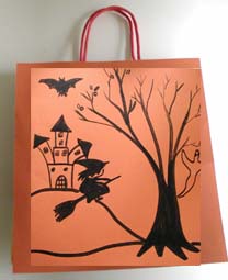 Bolsa decorada para Halloween