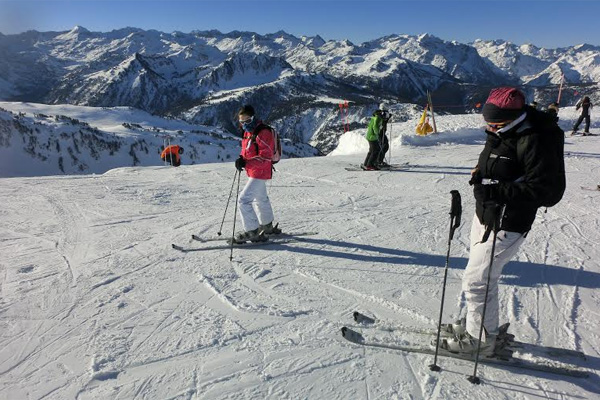 esquí con niños