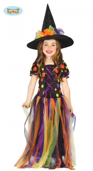Disfraz de bruja de niña para Halloween