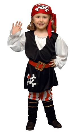 Disfraz de pirata niña para Halloween